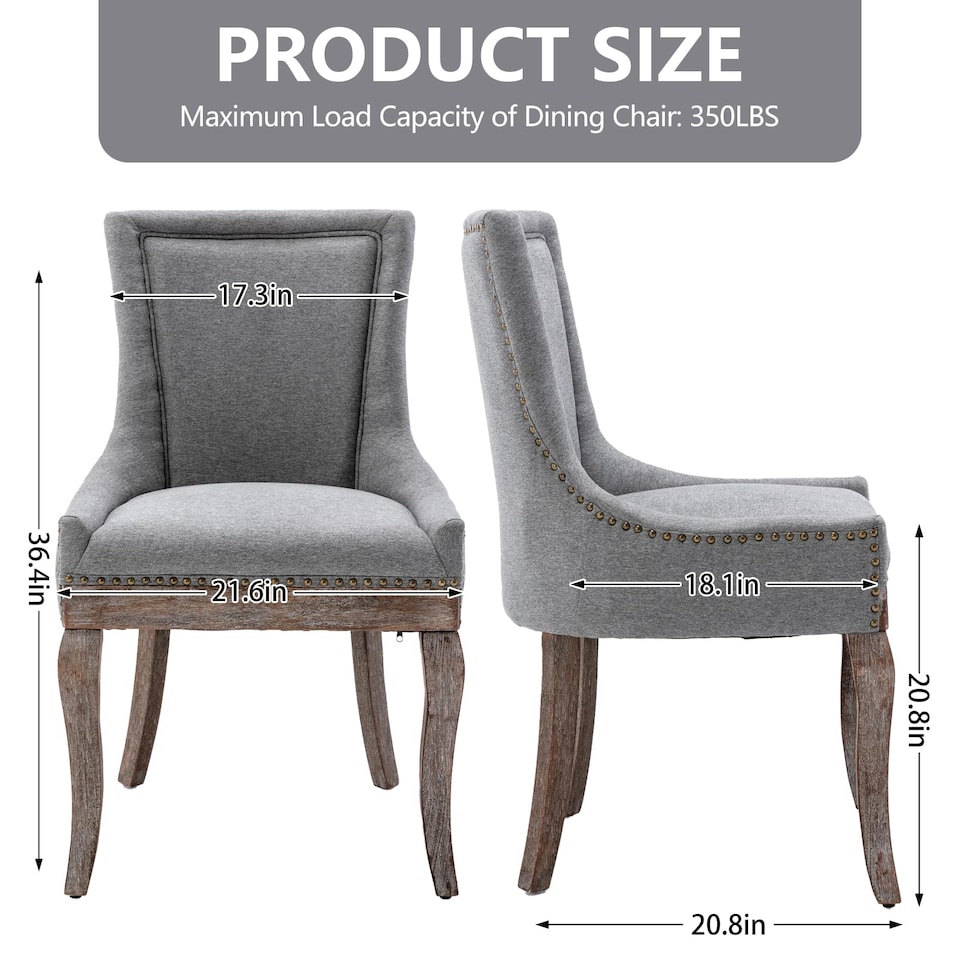 image 1 of Bewley Set of 4 Vintage Upholstered Dining Chairs with Wood Legs