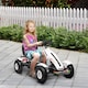 image 2 of HOMCOM Children Pedal Go Kart, Kids Ride On Racer with Adjustable Seat, Inflatable Rubber Tyres, Handbrake, for Ages 5-12 Years - White