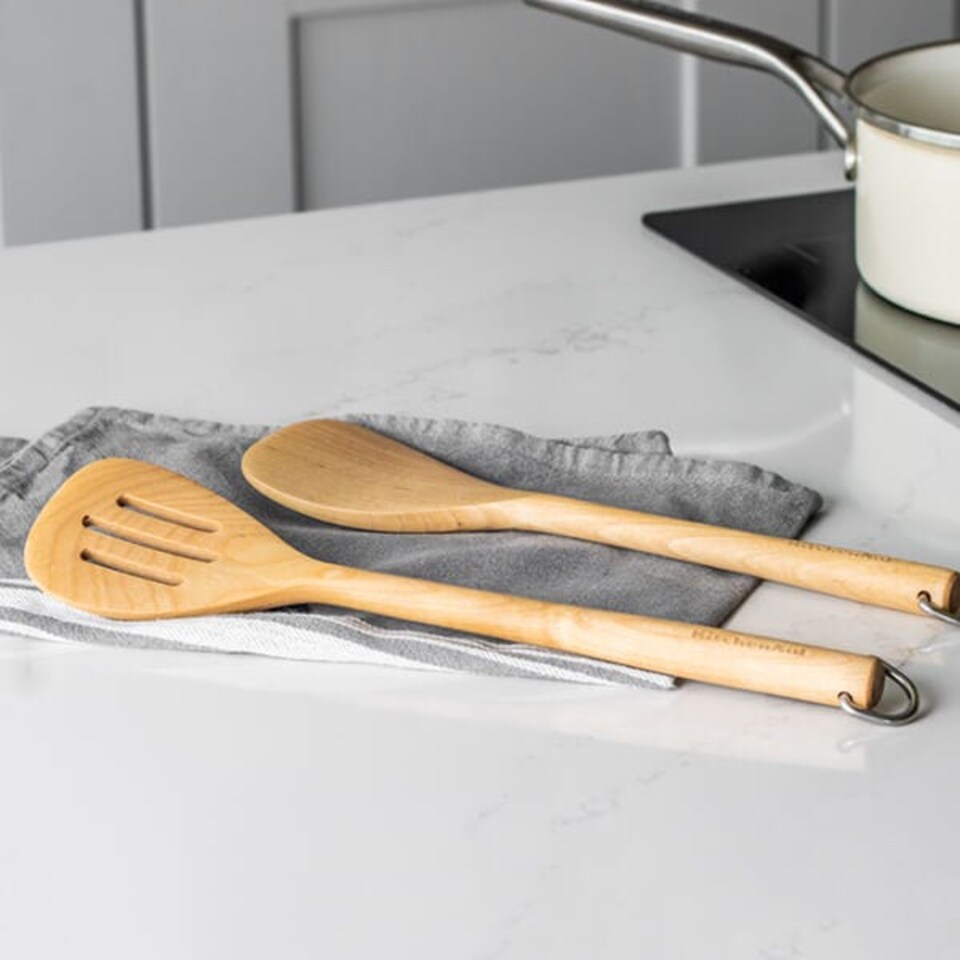 image 1 of KitchenAid Birchwood Slotted Turner