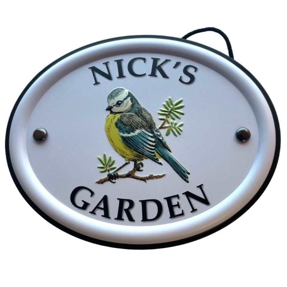 Decorative Bird Garden Sign - Nick