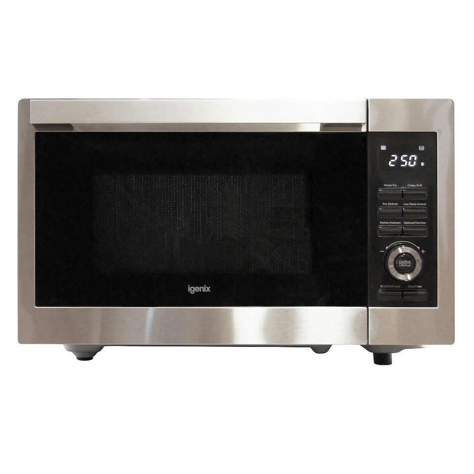 image 1 of Igenix IG3095 Digital Combination Microwave & Grill, 95 Minute Timer, Stainless Steel