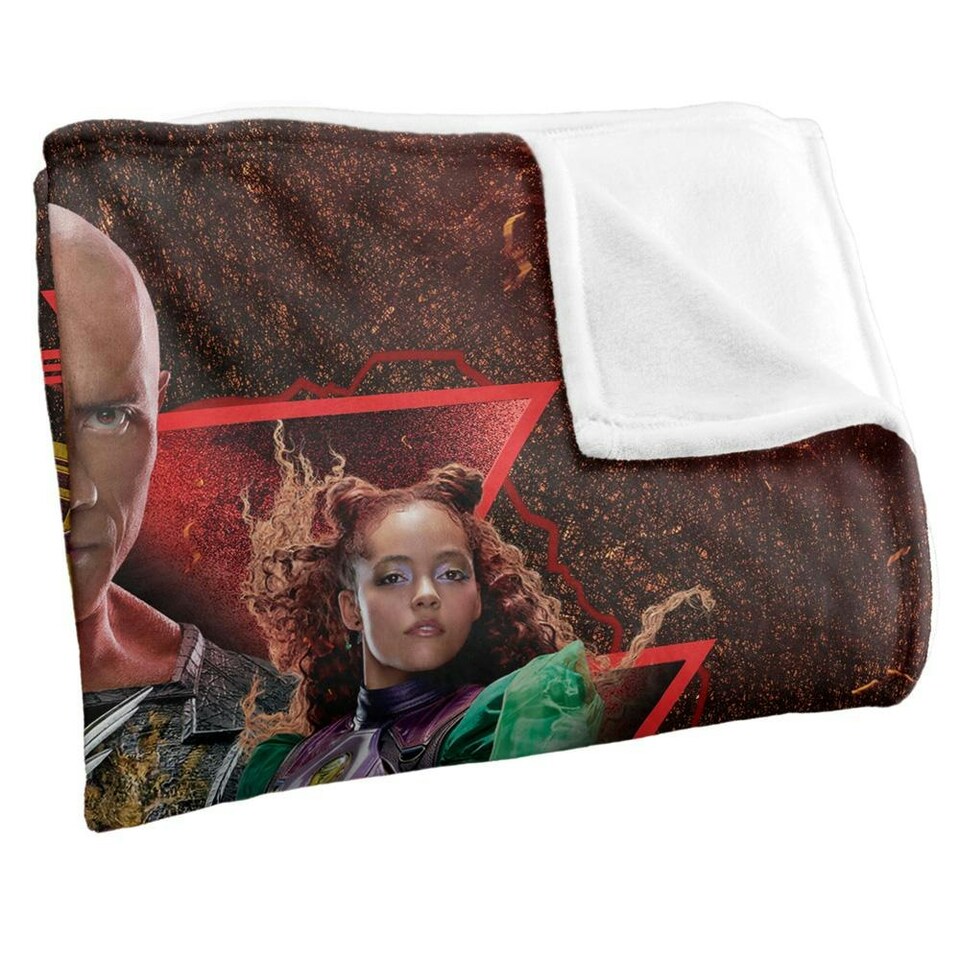 image 1 of Black Adam Logo Blanket - Multicoloured - One Size