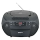 image 2 of Groov-e GVPS833/BK Traditional Boombox Portable CD & Cassette Player with Radio - Black