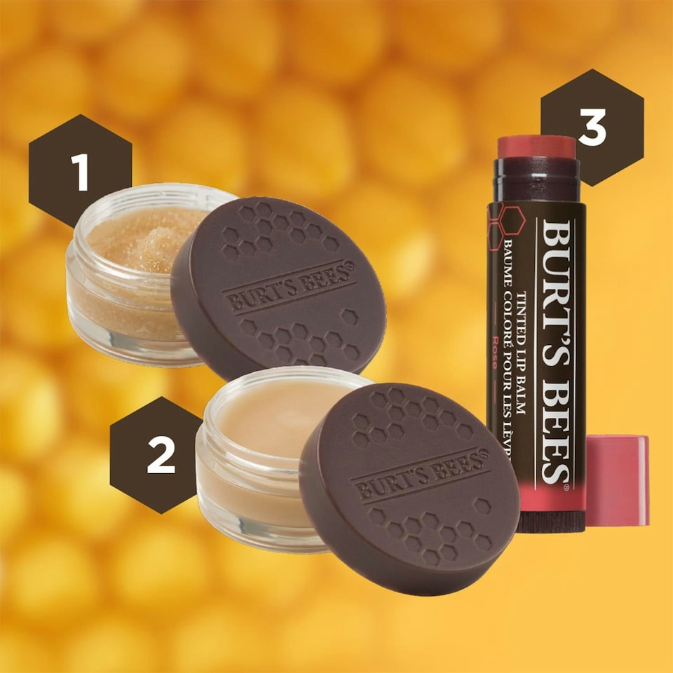 image 1 of Burts Bees 100 Percentage Natural Conditioning Lip Scrub with Exfoliating Honey Crystals