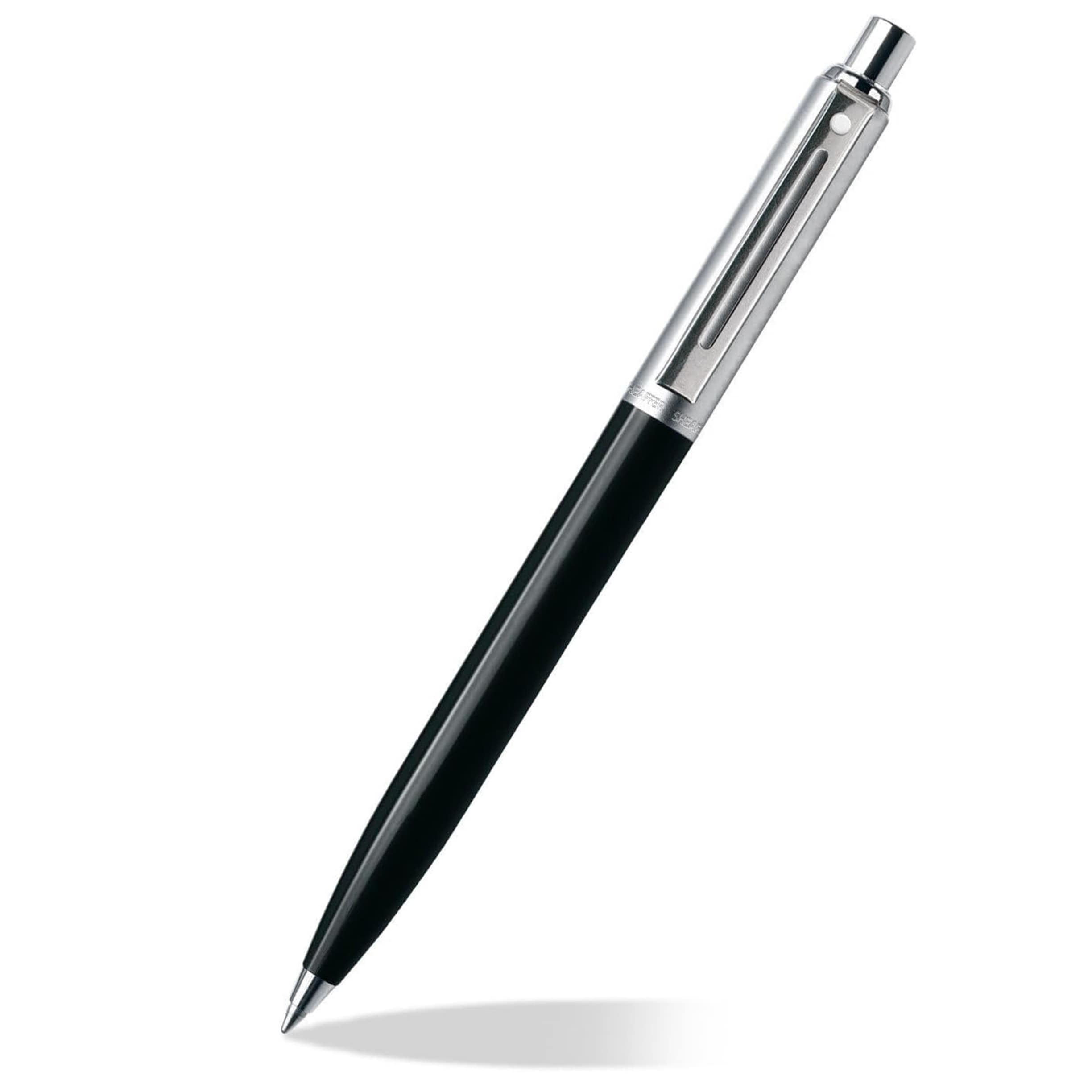 Sheaffer Sentinel 321 Ballpoint Pen Black and Brushed Chrome with Chrome Trim