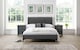 image 1 of Premium - Grey Diamond Quilted Velvet Bed - Double 4ft 6" (135cm)