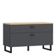 image 1 of Klara TV Unit with 1 Drawer 1 Flip Door in Grey and Oak