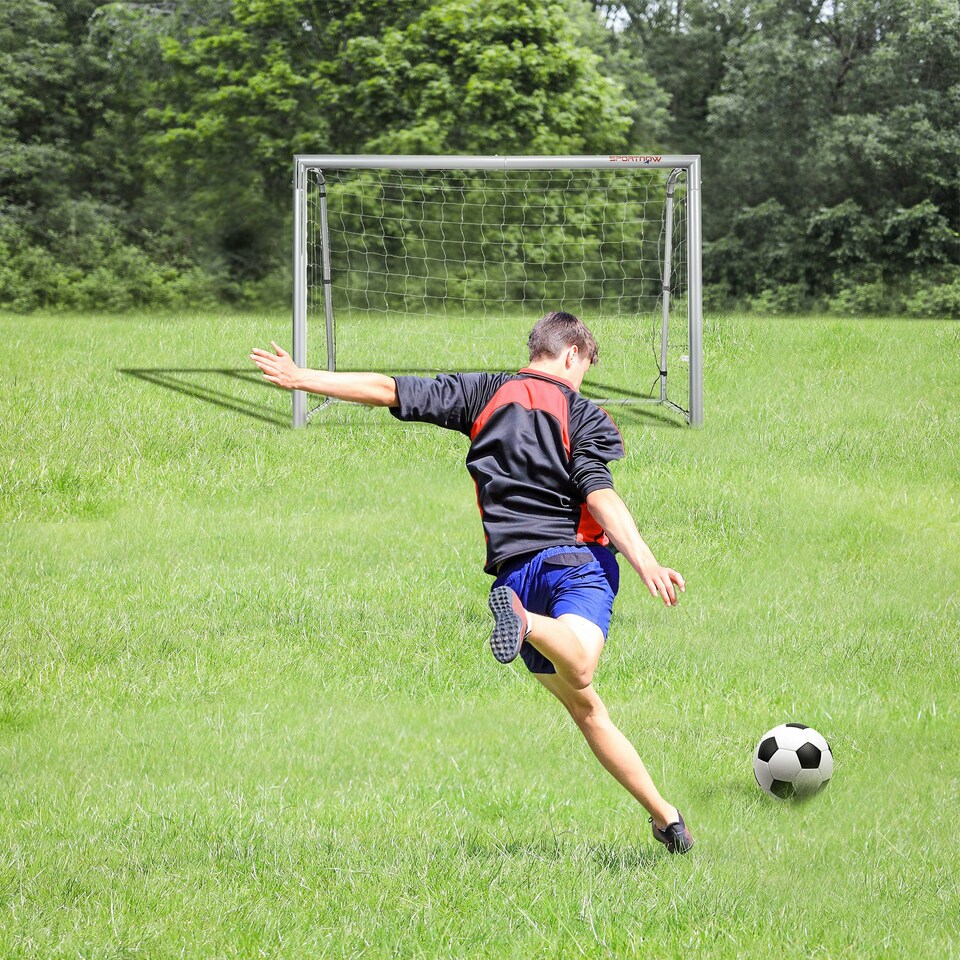 image 1 of SPORTNOW 6ft x 2ft Football Goal, Simple Set Up Football Training Net