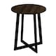 image 10 of Accent Side Table with Steel Frame Brown | Unit Colour: Walnut