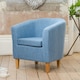 image 2 of Alderwood Fabric Tub Chair - Blue