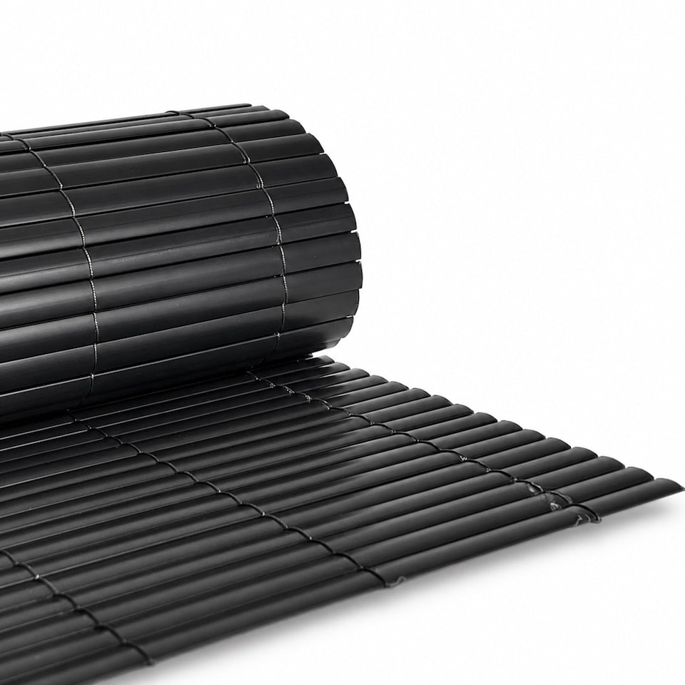 image 1 of 1m x 5m Grey PVC Outdoor Garden Fencing Privacy Screen Roll | Grey | 1