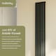 image 3 of Lucia Square Vertical Single Panel Radiator, 1800mm x 354mm Anthracite | Grey | Anthracite | 1