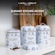 image 3 of VQ Laura Ashley Tea Coffee and Sugar Canisters Set of 3 Stainless Steel Tea