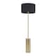 image 4 of ValueLights Lexy Antique Brass Dimmable Floor Lamp Black Shade | Black