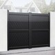 image 1 of Double Swing Gate 4000x1800mm Black - Diagonal Solid Infill and Flat Top Black