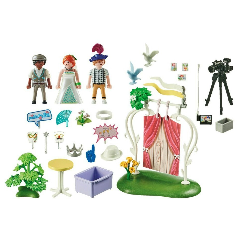 image 1 of Playmobil City Life Wedding Photo Booth Playset Ages 4-10