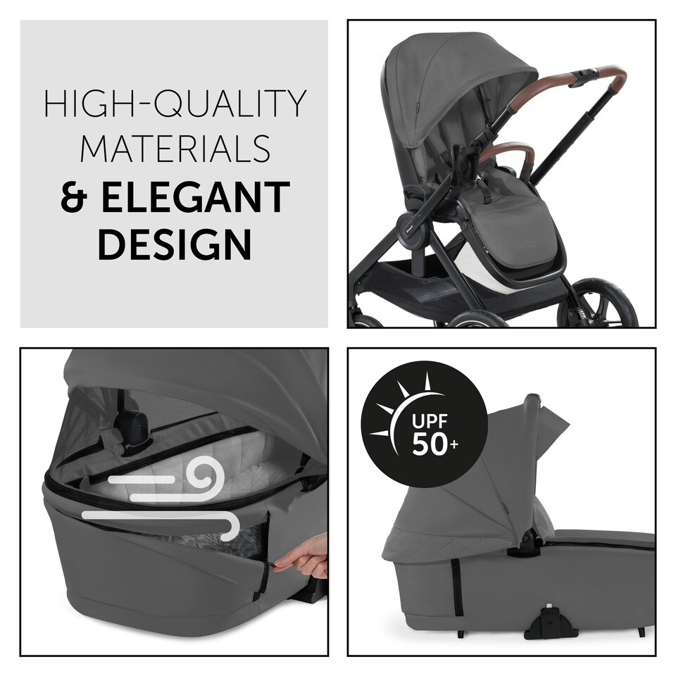 image 1 of hauck Walk N Care Pushchair Set - Dark Grey Grey