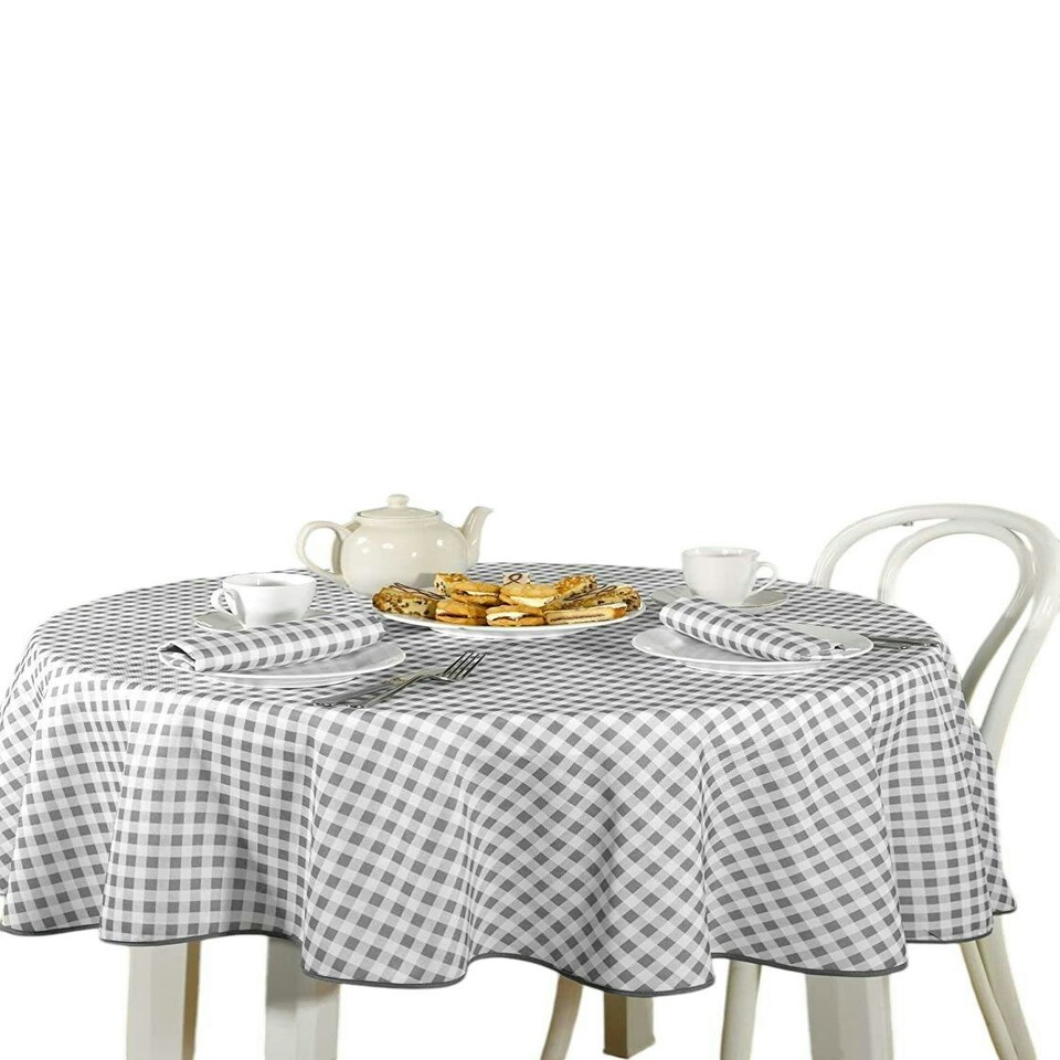 image 1 of Molly Tablecloth - Charcoal - 132x132cm
