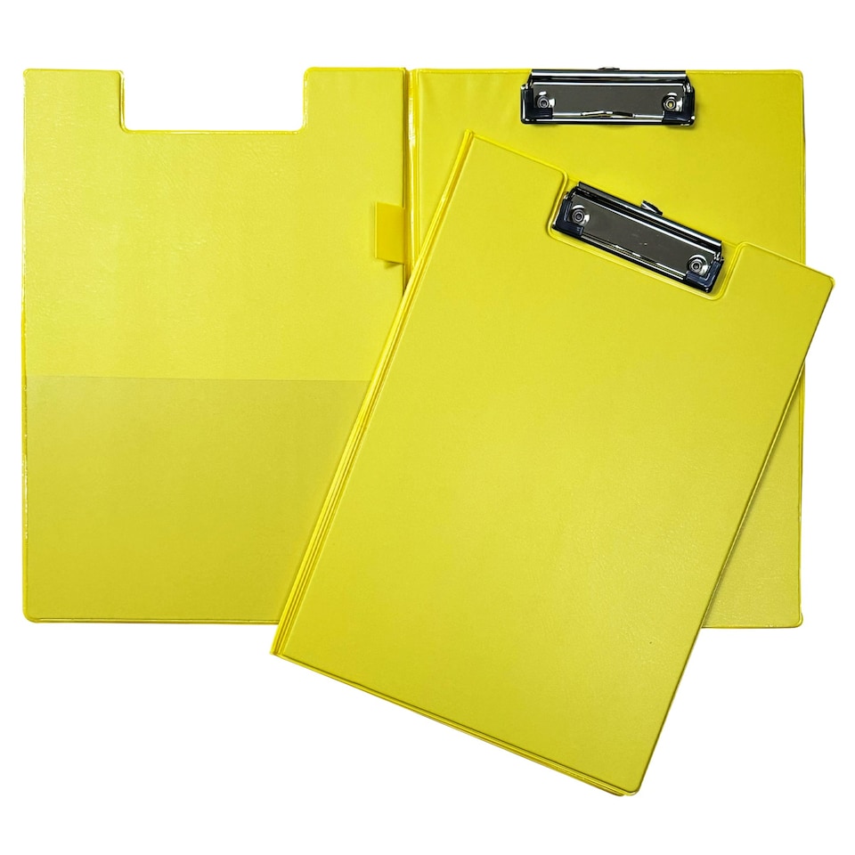 image 1 of Janrax A4 Neon Yellow Foldover Clipboard