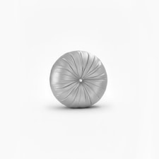 Round Diamante Cushion Sparkly Crystal Embellished Glam Filled Cushion | Silver