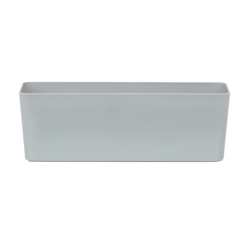 image 1 of Wham Studio 5 x 2L Deep Rectangular Plastic Storage Baskets Ice White Grey