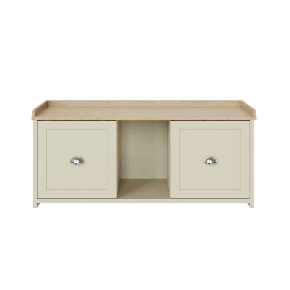image 1 of GFW Lancaster 2 Door Shoe Bench - Cream