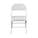 image 9 of Heavy Duty White Padded Folding Metal Desk Office Chair Seat | White