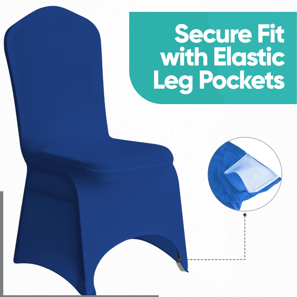 image 1 of Chair Cover Spandex Polyester Stretch Fabric Dining Slipcovers
