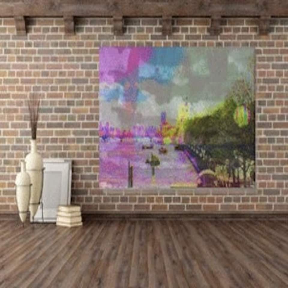 image 1 of London Bridge View (Canvas Print) 24" x 16"