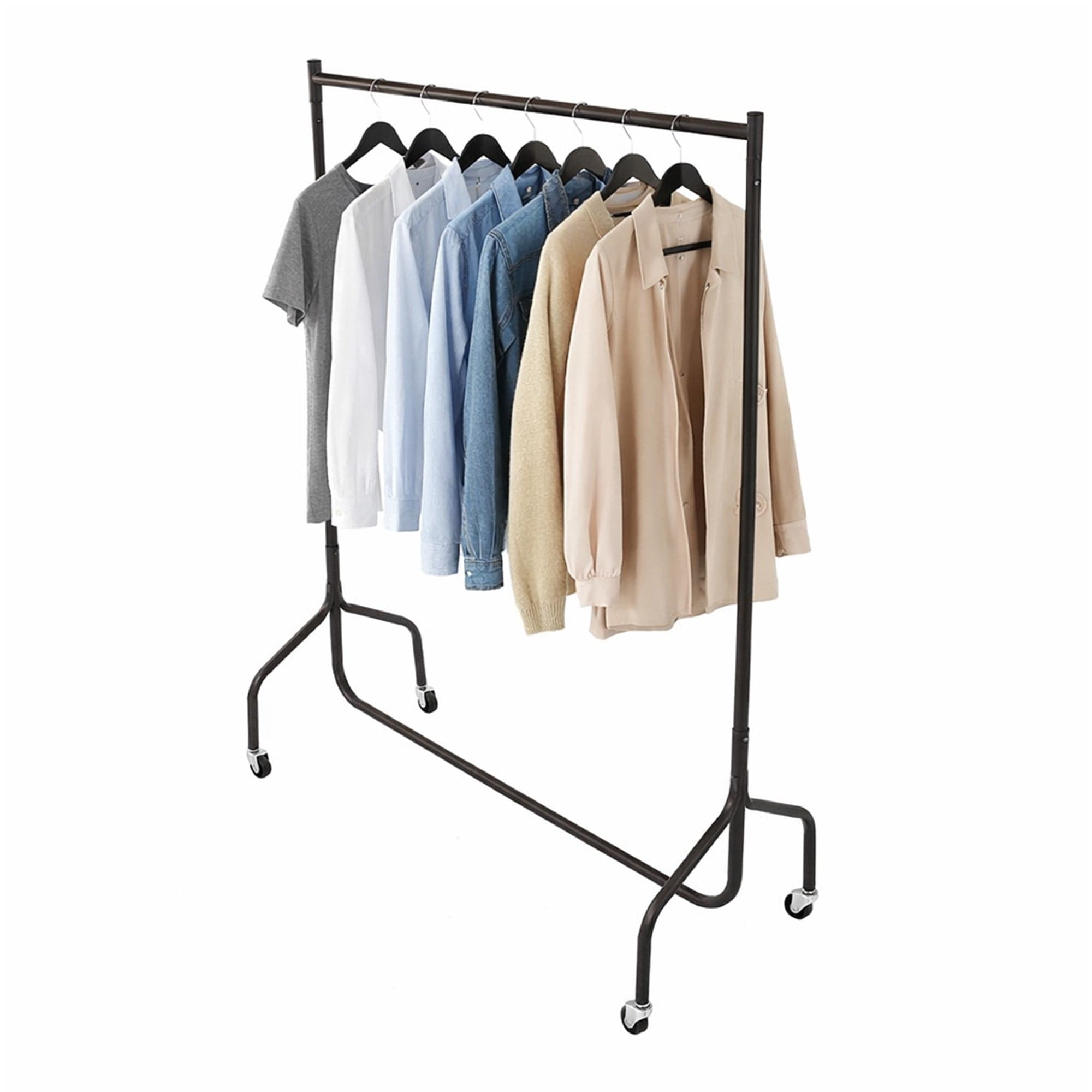 3ft Garment Clothes Rail Super Heavy Duty All Metal Black Black