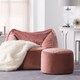 image 1 of Natalia Velvet Adults Bean Bag Armchair and Pouffe, Ready Filled Large Beanbag and Footstool Dusk Pink | Pink | Dusk Pink | XL | 2