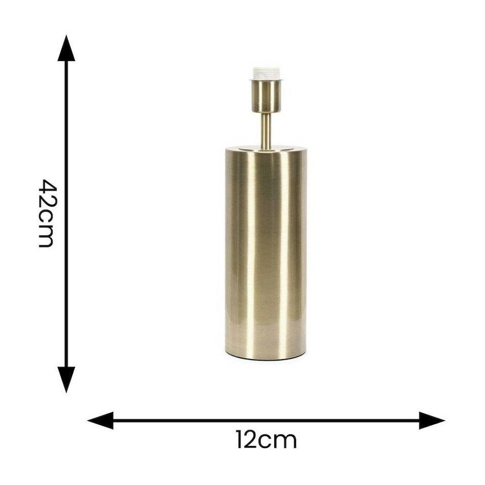 image 1 of ValueLights Lexy Antique Brass Single Stem Dimmable Touch Table Lamp Base