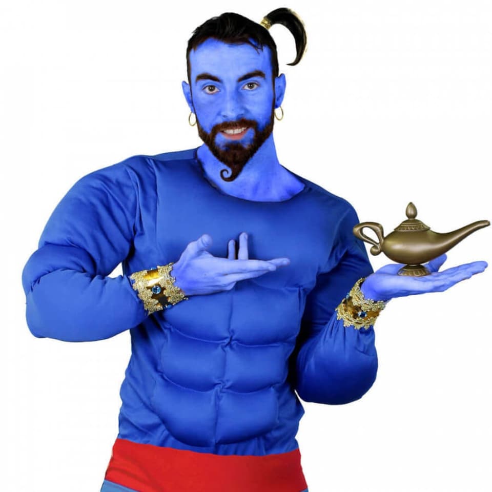 image 1 of Blue Genie Costume Set Blue | M