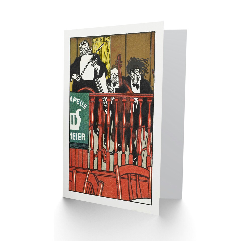 image 1 of Moriz Jung Art Card Salon Orchestra Meier Musicians Caricature