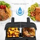 image 7 of MONCOOK Dual Air Fryer - 12 In 1 Dual Airfryer 9L With 2 x 4.5L Baskets - 50 Recipe Cookbook - Digital LED Display - Viewing Glass