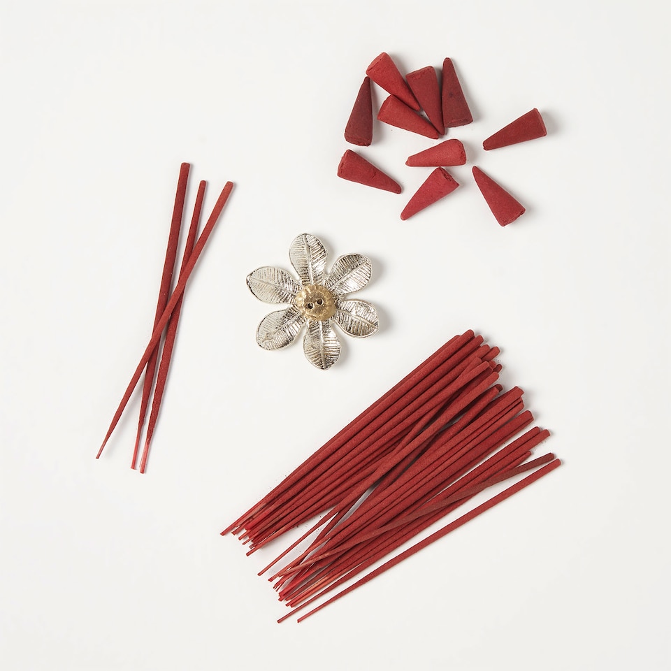 image 1 of Homescapes Zen Incense Gift Set – Rose & Black Oudh
