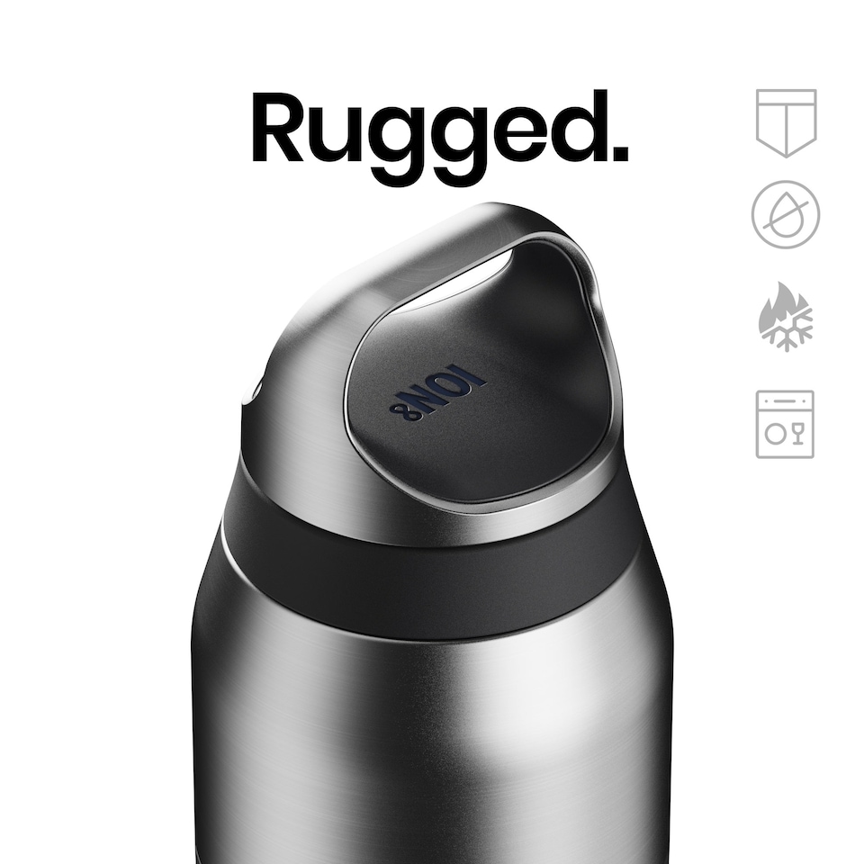 image 1 of ION8 ROAM Insulated Steel Water Bottle, Rubberised Ceramic, 320ml / 11oz