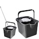 image 3 of 1 x Metallic 12 Litre Cotton Mop & Bucket Hard Floor Cleaning Set With Wringer & Pouring Lip