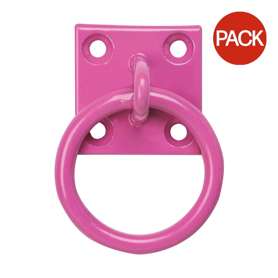 Perry Equestrian Chain Ring On Plate (Pack Of 2) - Pink - One Size