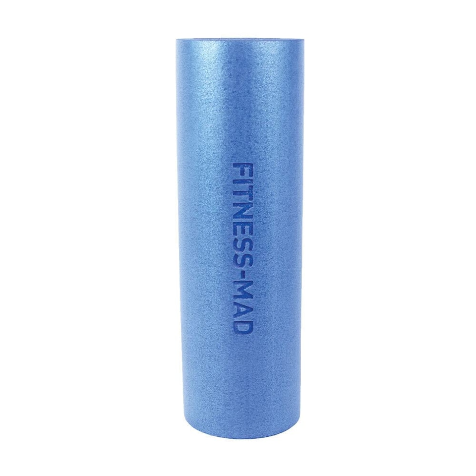 image 1 of Fitness Mad Foam Roller 90cm — Blue, Lightweight LDPE, 14.5 cm Diameter | Blue | Blue | 6" x 36" (14.5cm x 91cm)