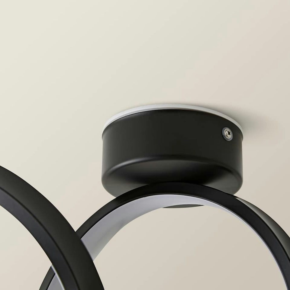 image 1 of ValueLights Infinity Black Single Twist Integrated LED Wall Light