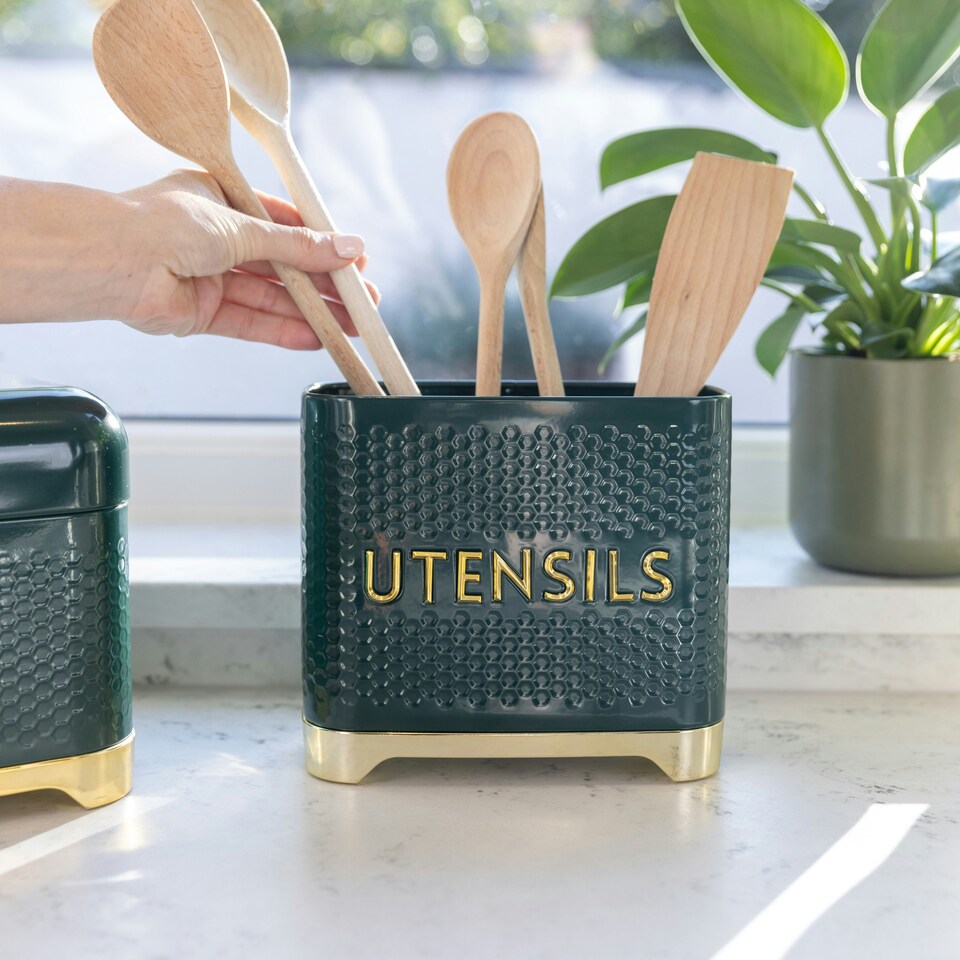 image 1 of Lovello Utensil Holder Cream Textured