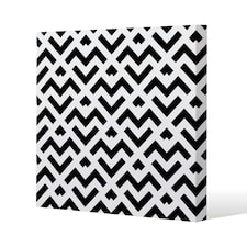 Black & White Geometric (Canvas Print) 77 x 77 x 4cm