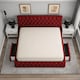 image 3 of Maroon chesterfield double 4ft6 divan bed with headboard and footboard set  No Drawers