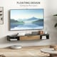 image 3 of HOMCOM 140 cm Floating TV Unit with Storage Entertainment Media Console Grey 