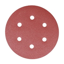 Timco - Random Orbital Sanding Discs - 180 Grit - Red (Size 150mm - 5 Pieces)