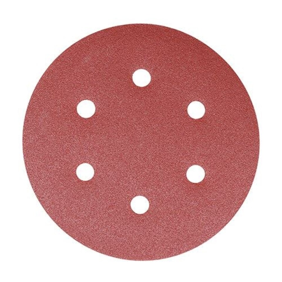 image 1 of Timco - Random Orbital Sanding Discs - 180 Grit - Red (Size 150mm - 5 Pieces)