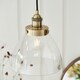 image 3 of Hansen 1 Light Pendant Glass, Antique Brass Plate, E27