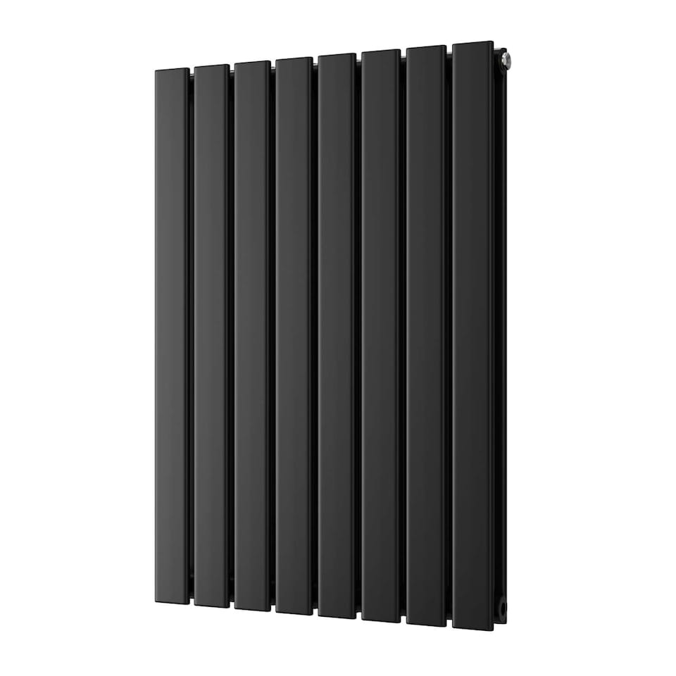 image 1 of Typhoon Designer Double Panel Heated Bathroom Radiator - Black - (H) 800mm x (W) 544mm