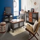 image 3 of Ells Industrial Console Table with Wheels Black
